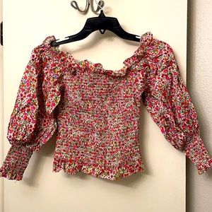 Floral Crop Top Size Small